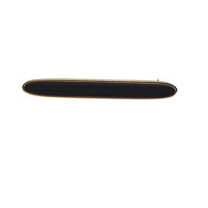 Elegant Black Enamel Gold Monet Designer Bar Brooch Vintage Signed Pin